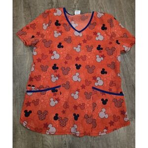 Performance Stretch Disney Mickey Mouse Scrub top In Size M W/Pockets‎